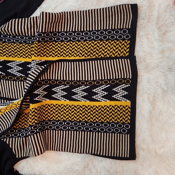 BONITA oversized, overlapping, open front multi design/colour cardigan - Picture 9 of 14